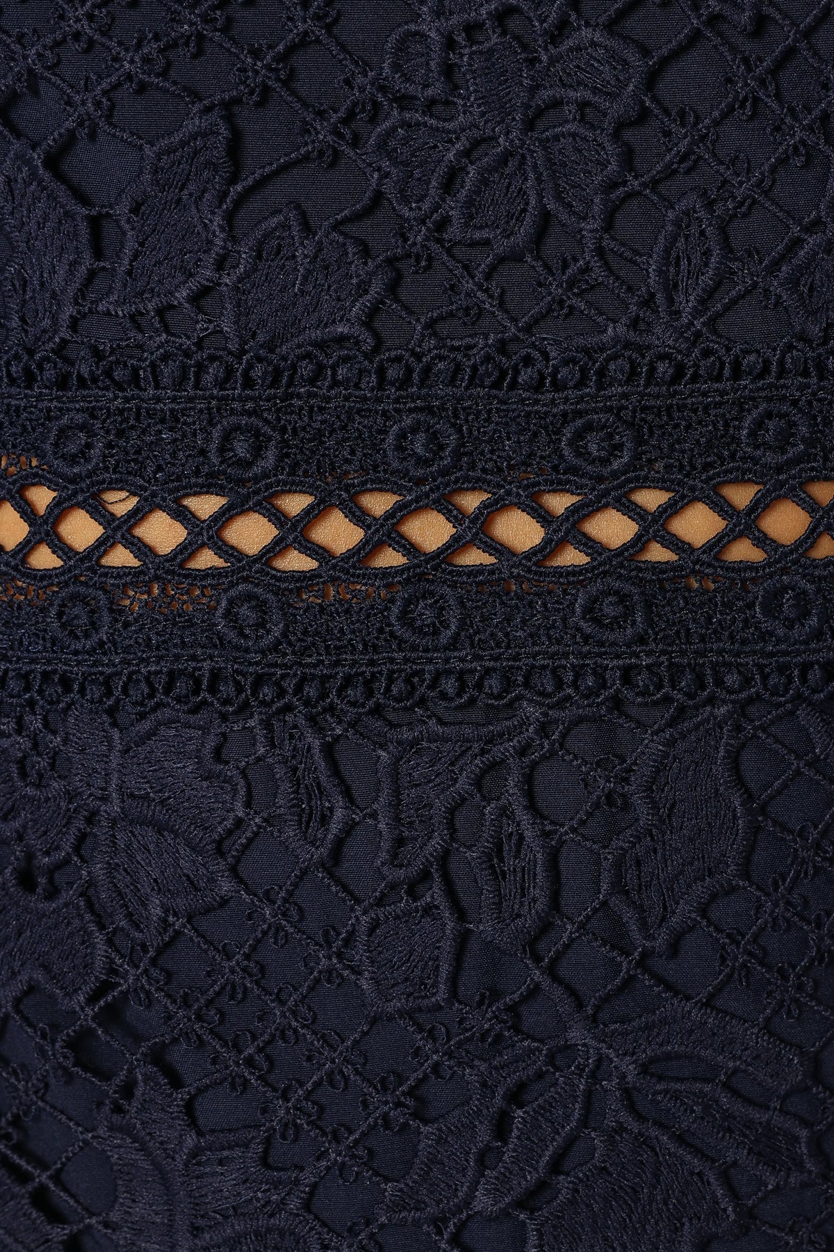 Pia Long Sleeve Midi Dress - Navy