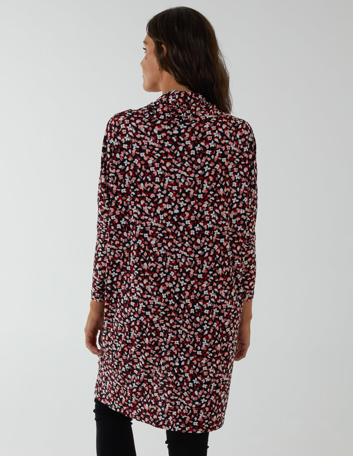 Draped Dip Hem Long Top