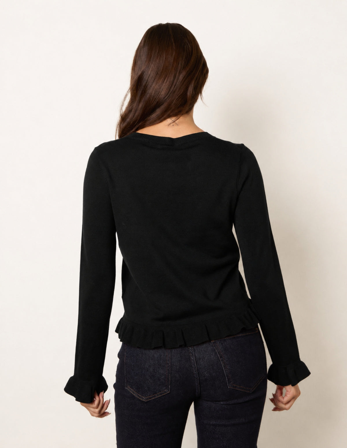 Ruffle Detail Cardigan