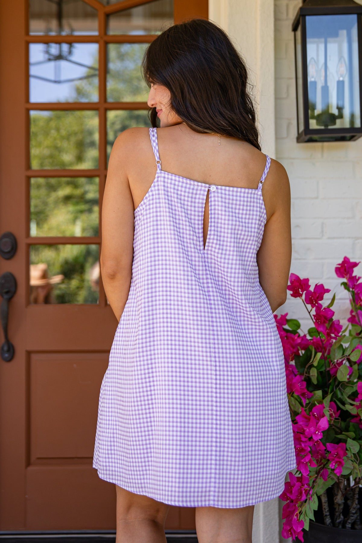 FINAL SALE - Lavender Picnic Gingham Mini Dress