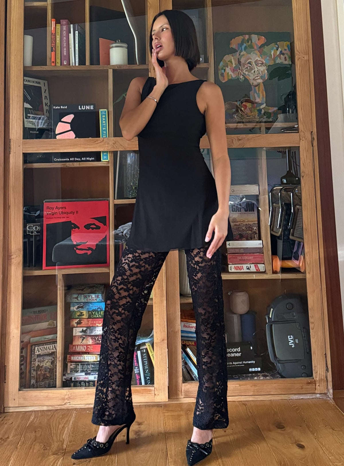 Peru Lace Trousers Black
