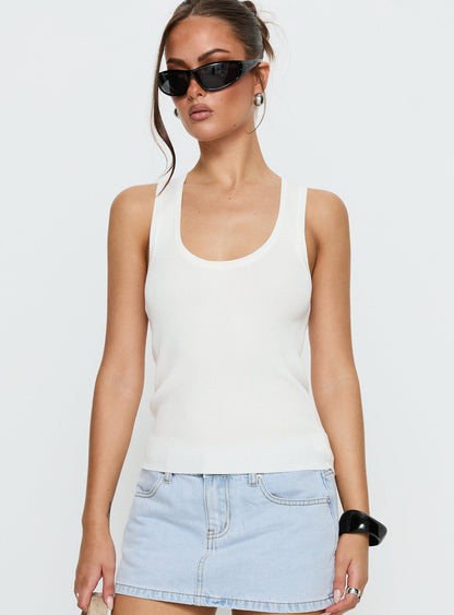 Kyrella Longline Vest Top White