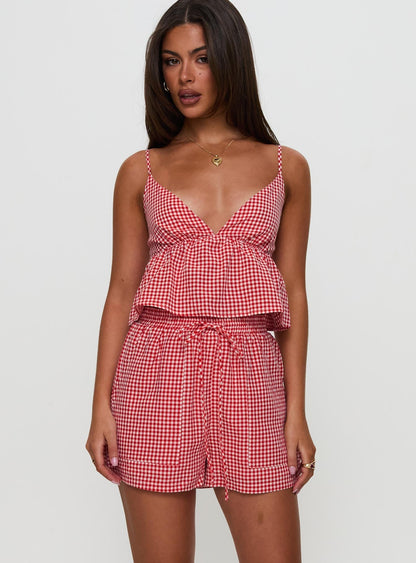 Lille Co-ord Red Gingham