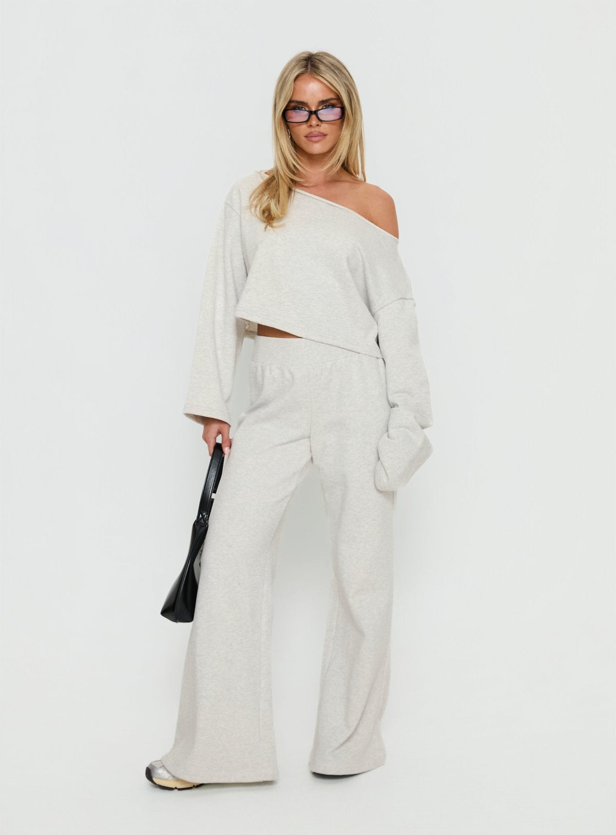 Peaks Flared Joggers Snow Marle