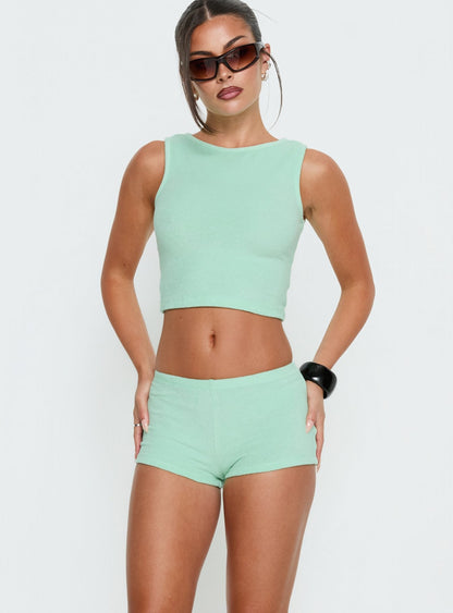 Henree Terry Co-ord Mint Green