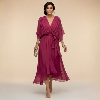 Montse | V-Neck Georgette Dress