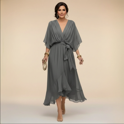Montse | V-Neck Georgette Dress