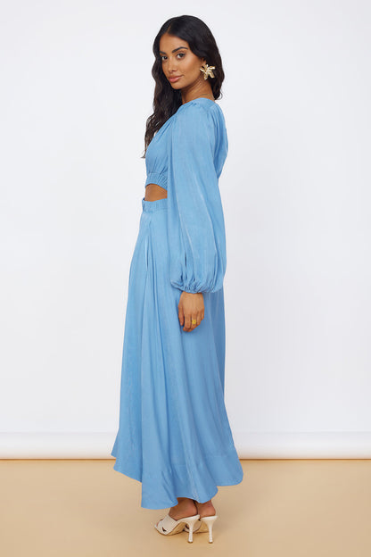 Up All Night Maxi Dress Blue