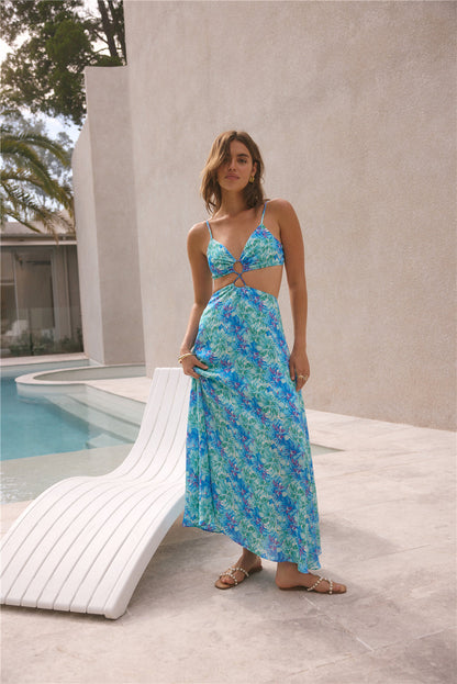 FORTUNATE ONE Serena Maxi Dress Blue
