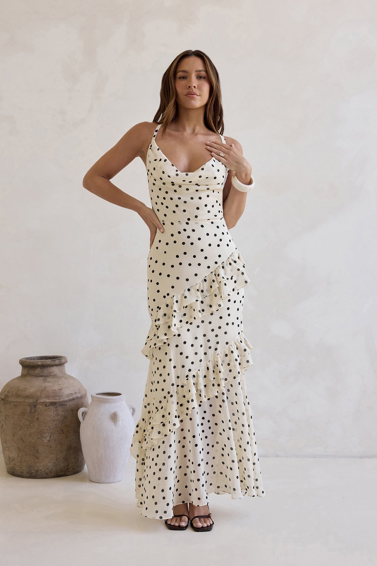 Stopping Time Maxi Dress Cream