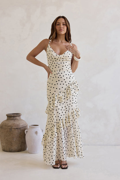 Stopping Time Maxi Dress Cream