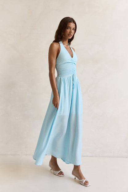 Heart Of Ours Halter Maxi Dress Blue
