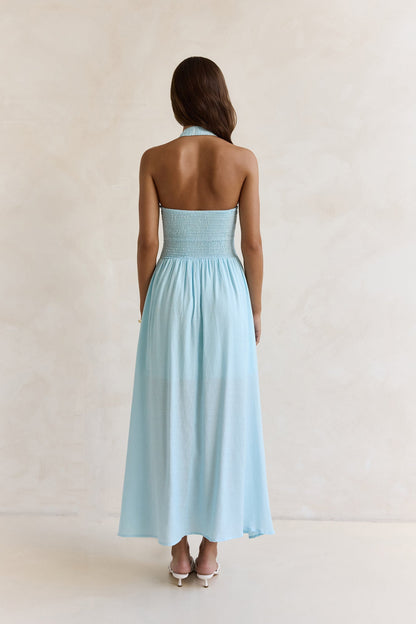 Heart Of Ours Halter Maxi Dress Blue