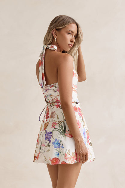 Wildflowers Halter Mini Dress Multi
