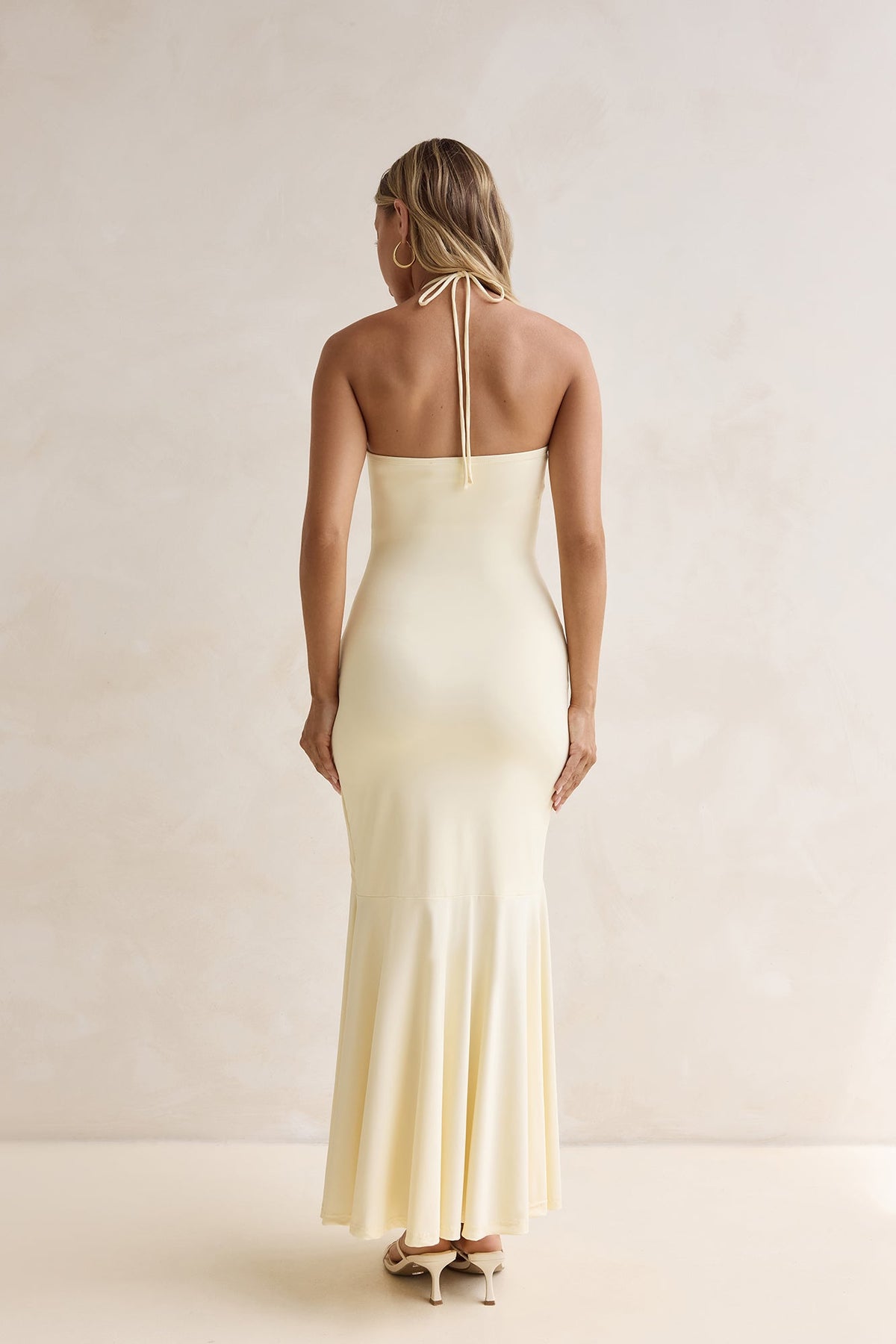 Crystal Sands Halter Maxi Dress Yellow