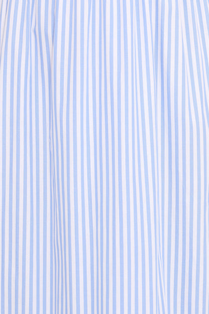 Steele Puff Sleeve Midi Dress - Blue Stripe