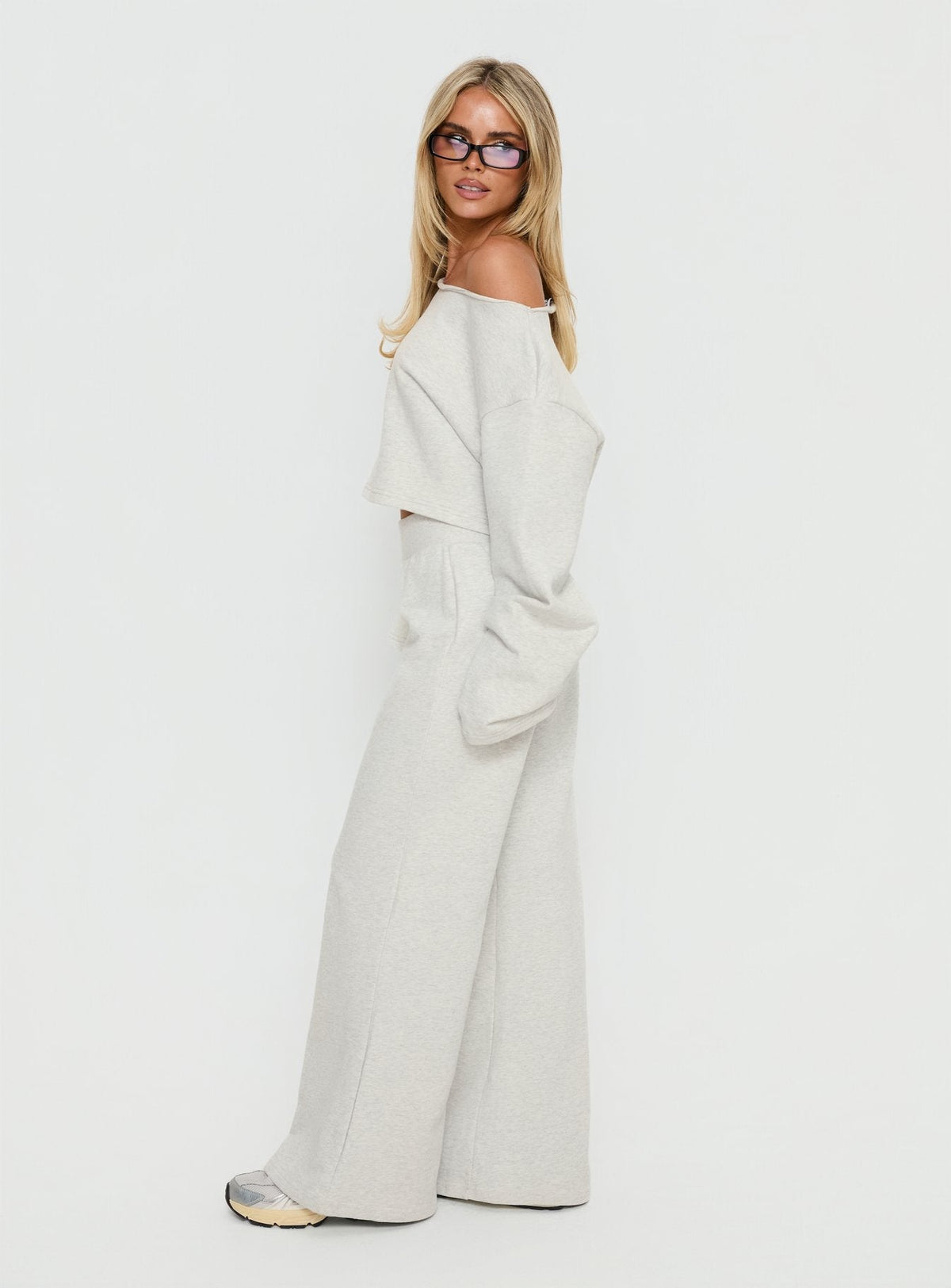 Peaks Flared Joggers Snow Marle