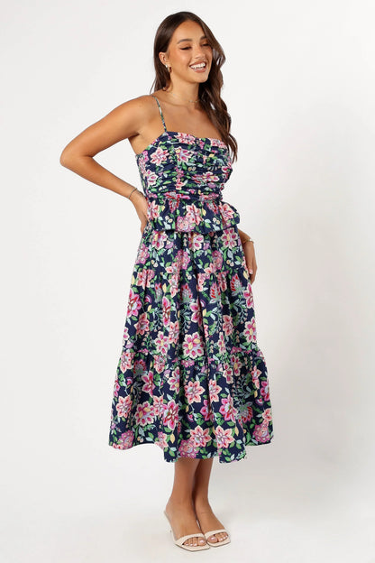 Arlo Midi Dress - Navy