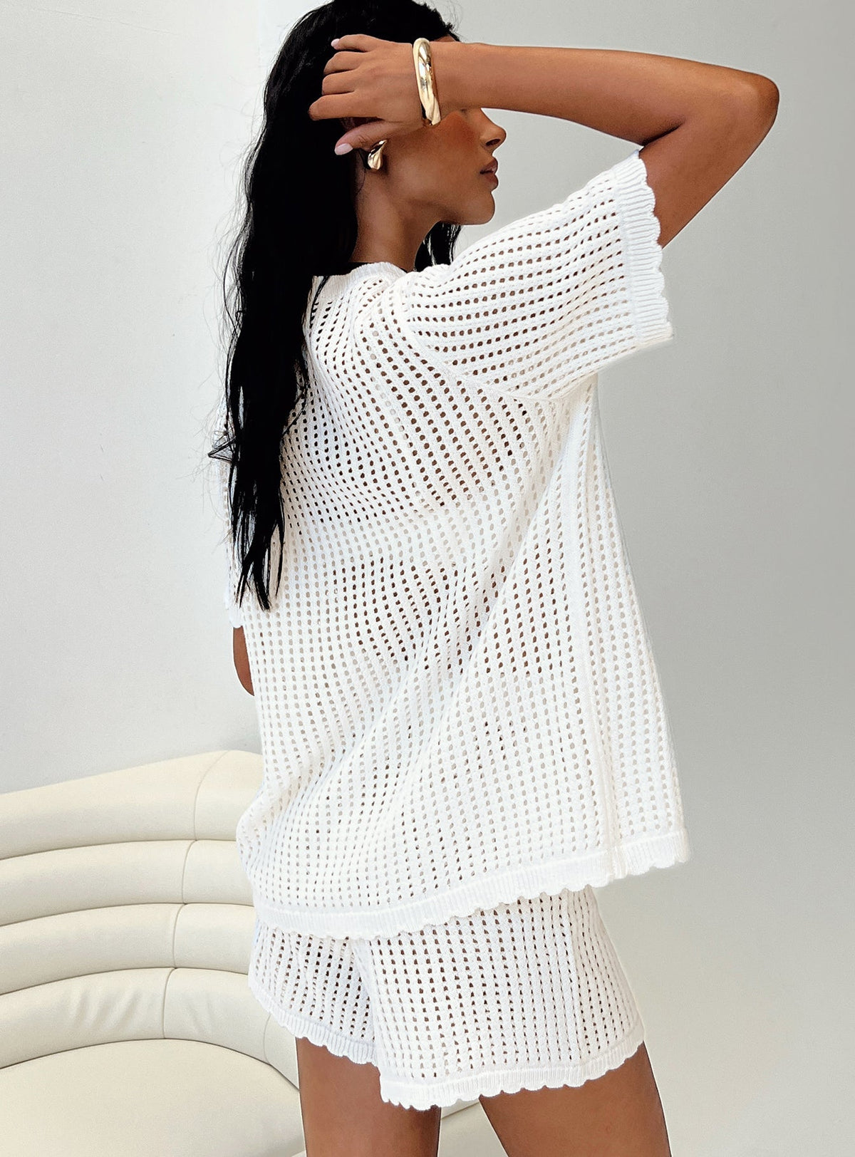 Beach Day Knit Co-ord White