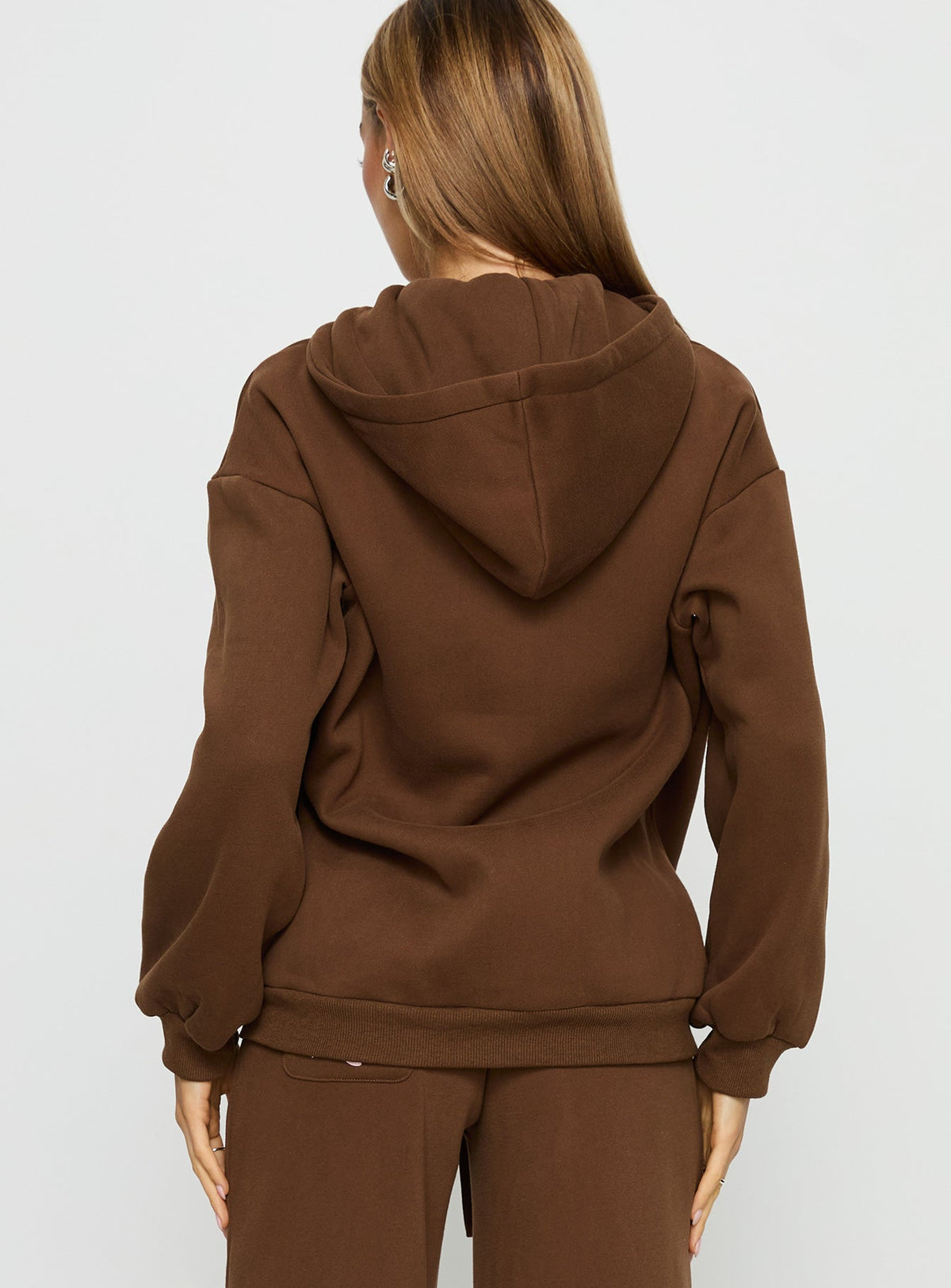 Princess Polly Stargirl Zip Through Jumper Brown