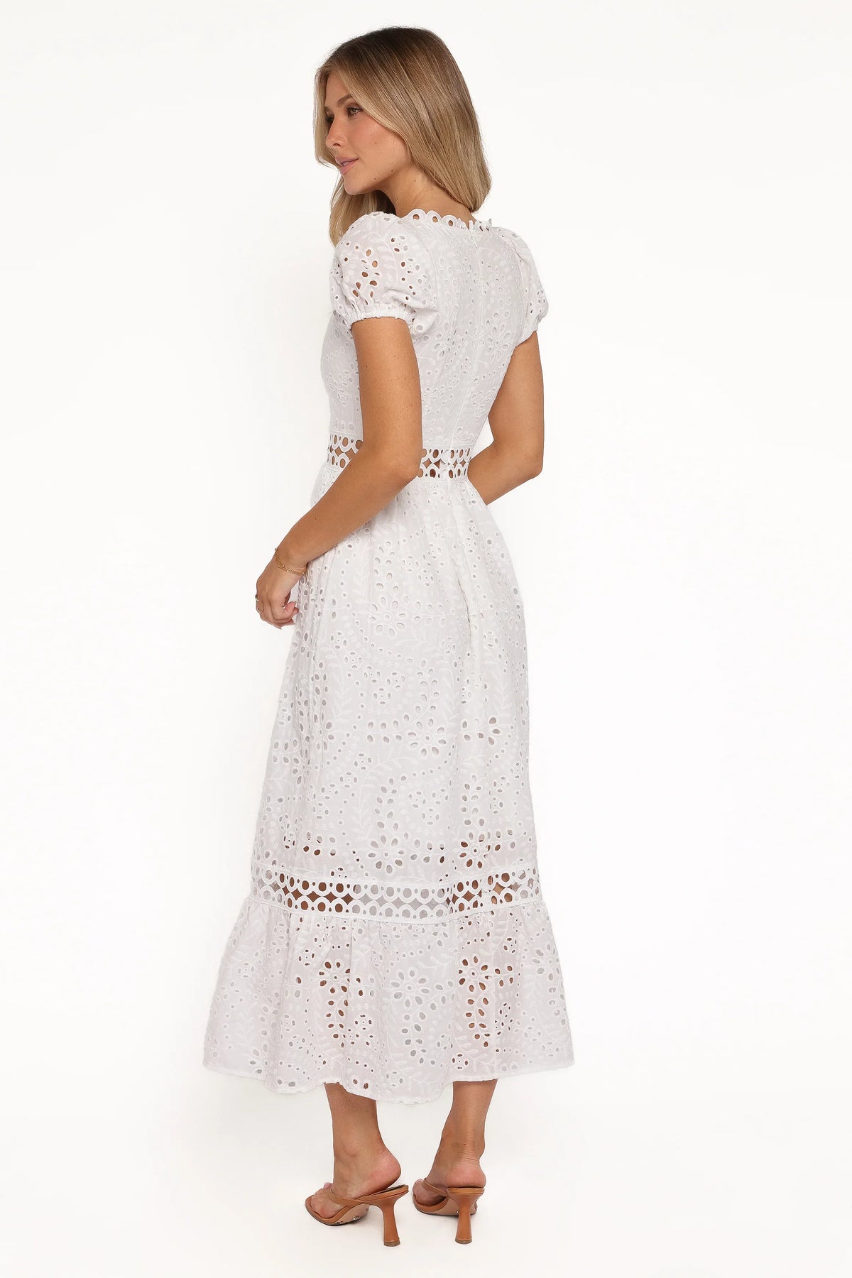 Melania Midi Dress - White