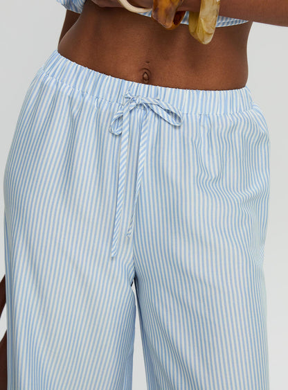 Summer Too Hot Trousers Blue Stripe