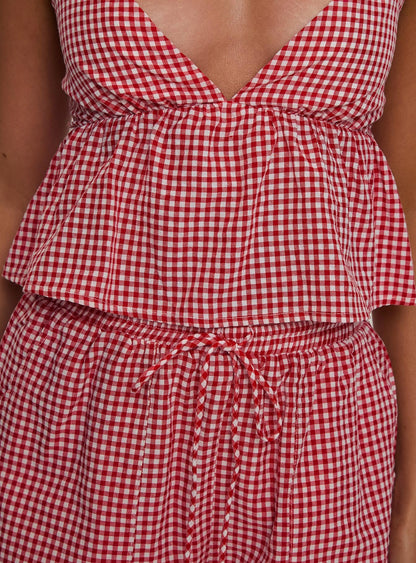 Lille Co-ord Red Gingham