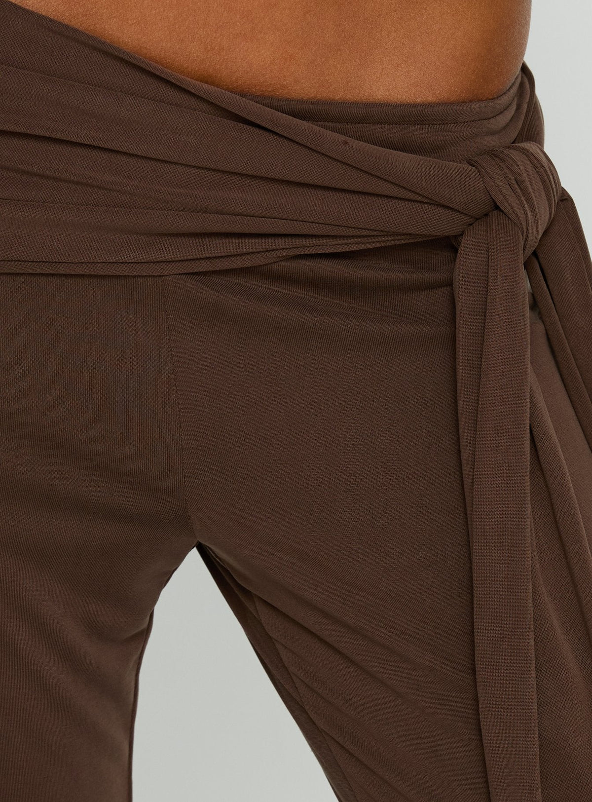 Katiana Wrap Jersey Trousers Brown