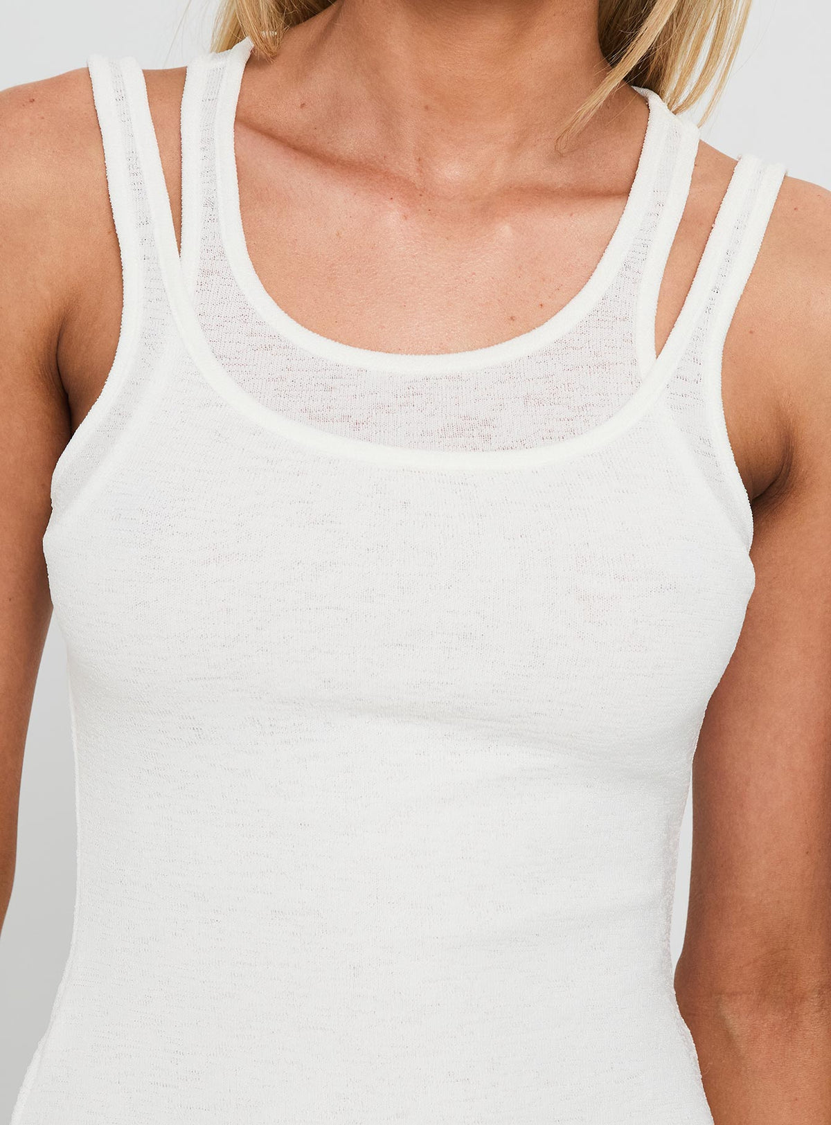 Ceyla Layered Vest Top White
