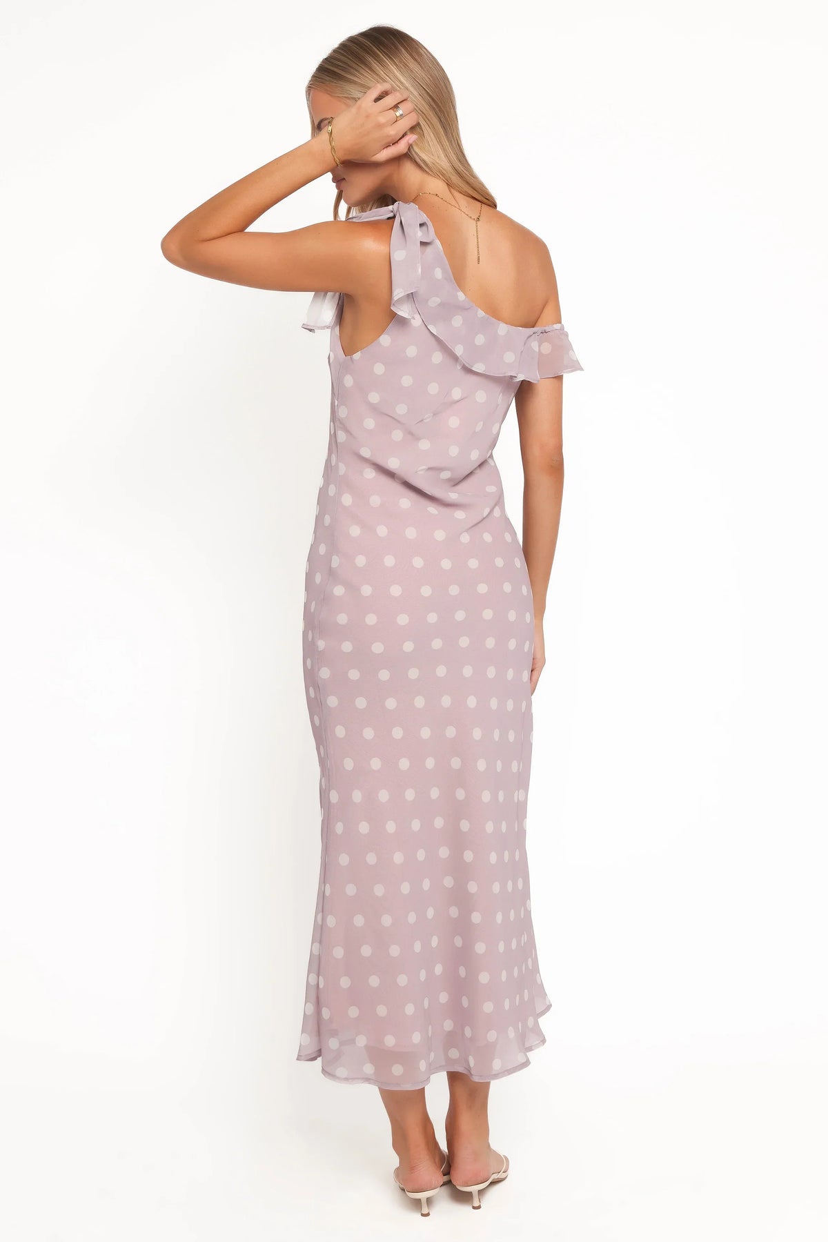 Celestine Maxi Dress - Lavender Polka Dot