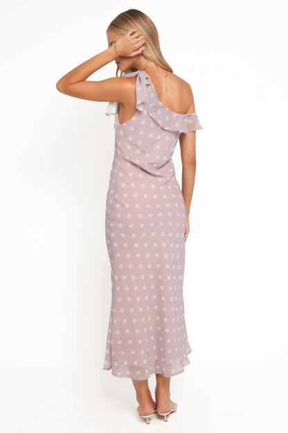 Celestine Maxi Dress - Lavender Polka Dot