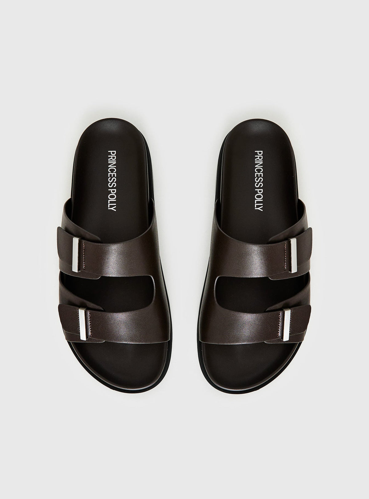 Dedication Double Strap Sandals Chocolate