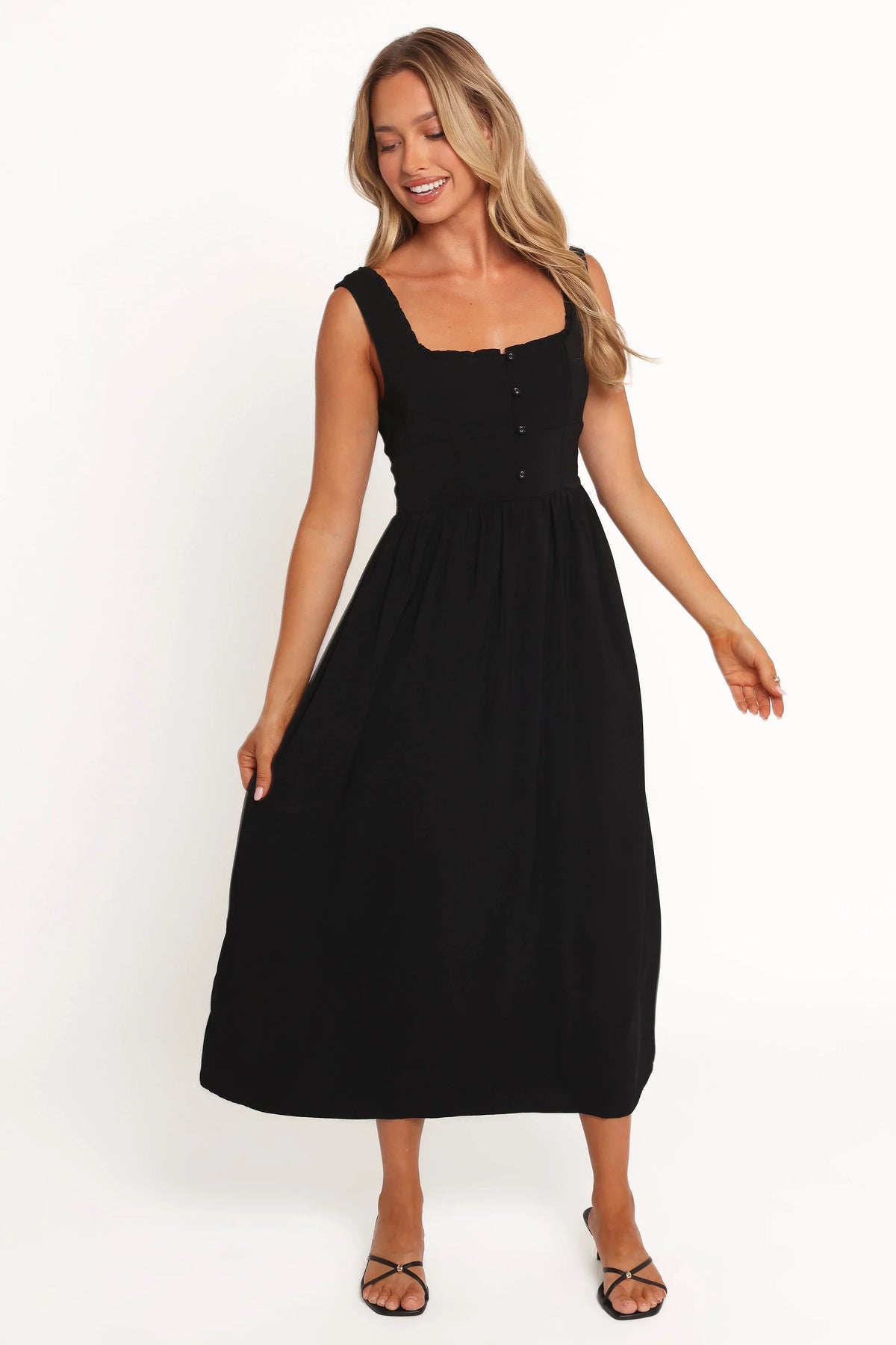 Melrose Midi Dress - Black