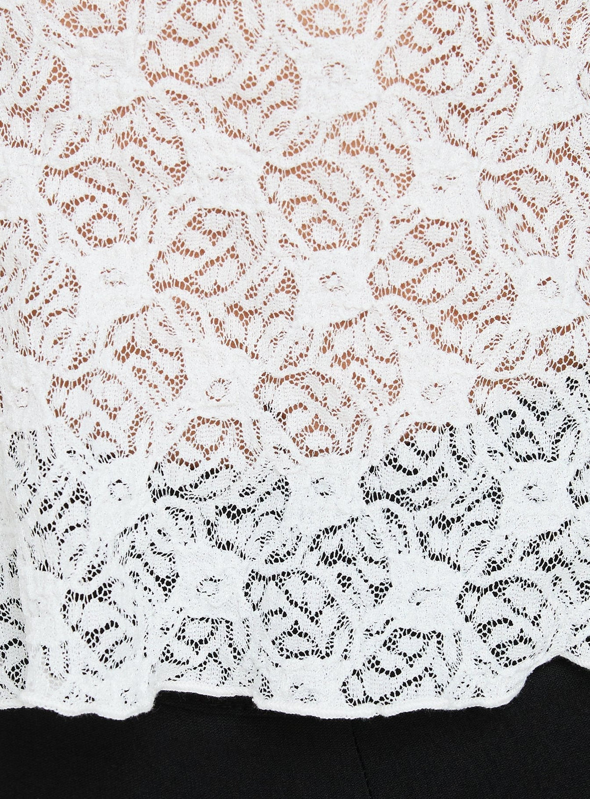 Note To Self Ring Detail Arrowneck Top White