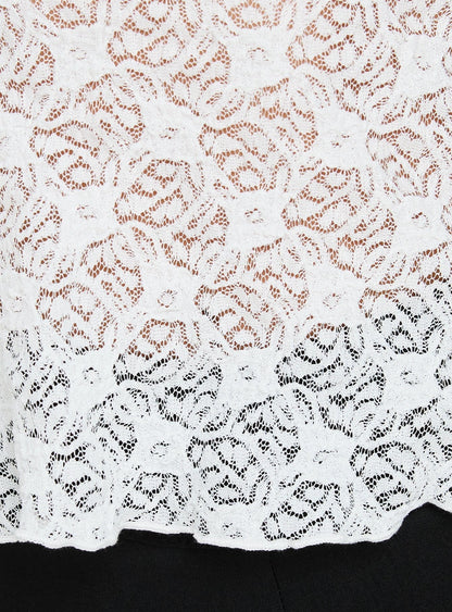 Note To Self Ring Detail Arrowneck Top White