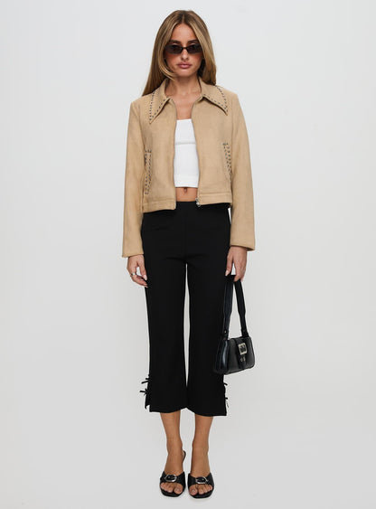 Hurleigh Faux Suede Jacket Brown