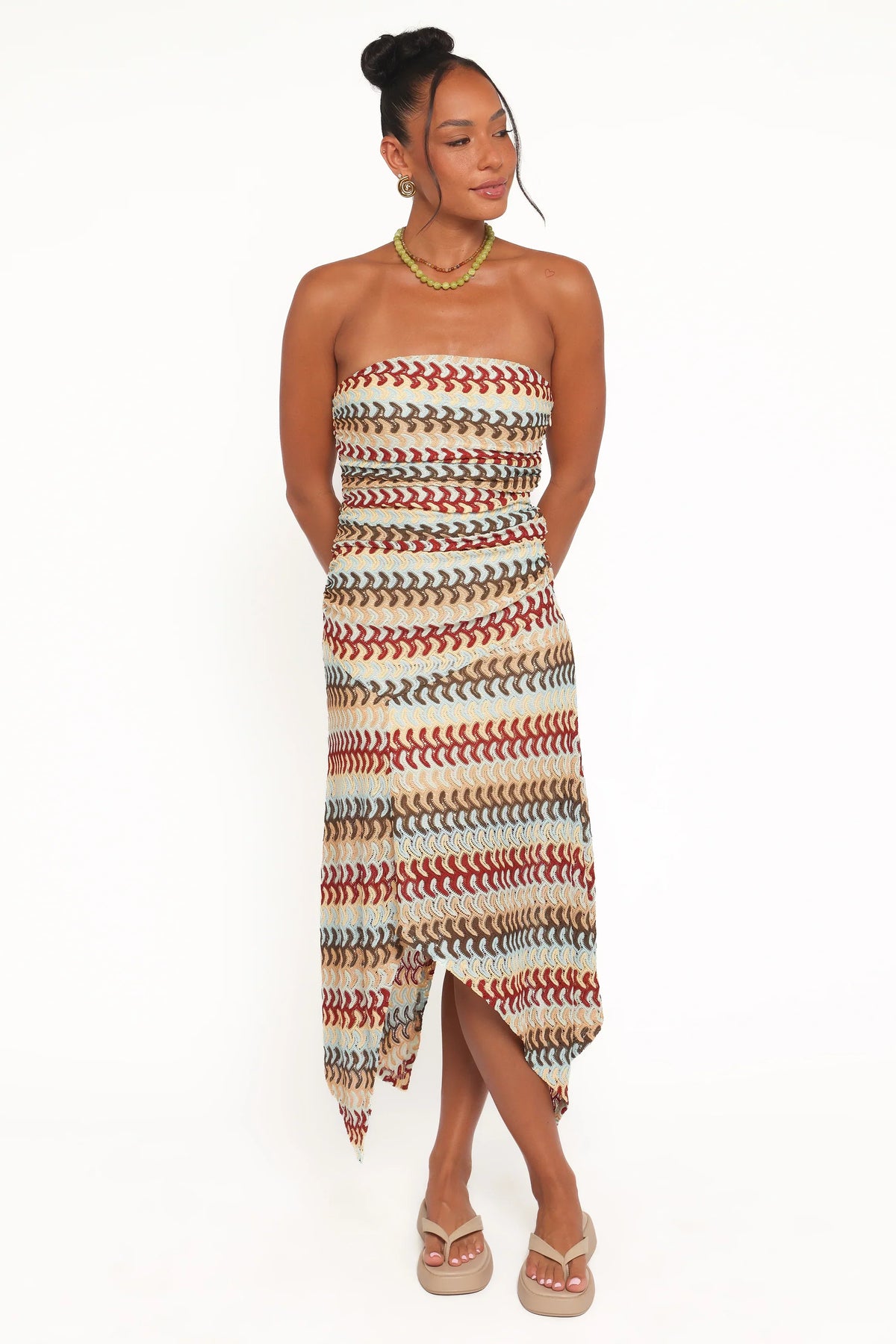 Navia Midi Dress - Multi Stripe