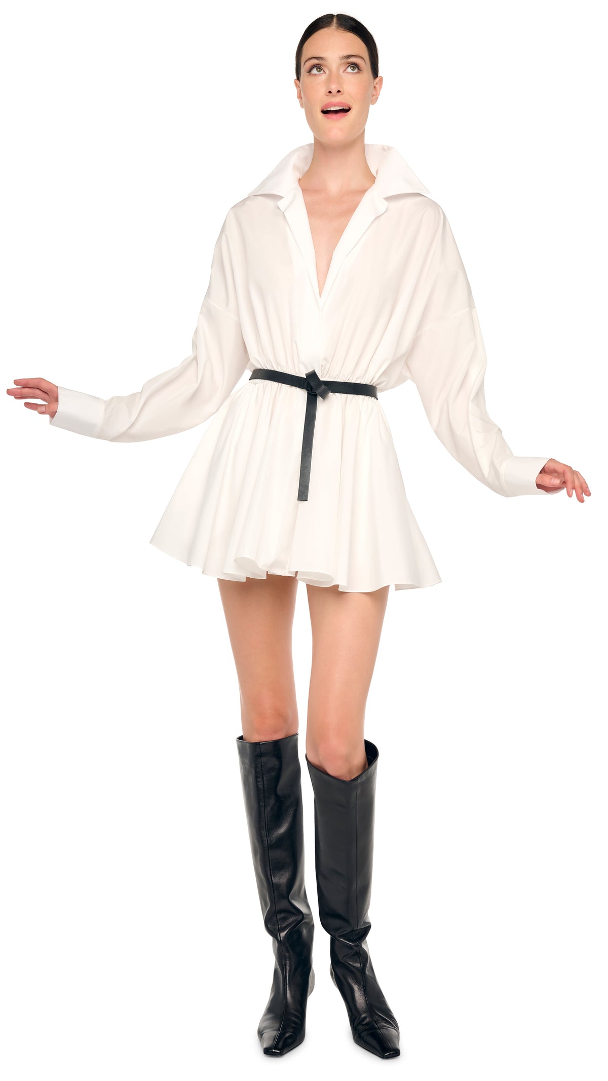 OVERSIZED NK FLARED MINI DRESS