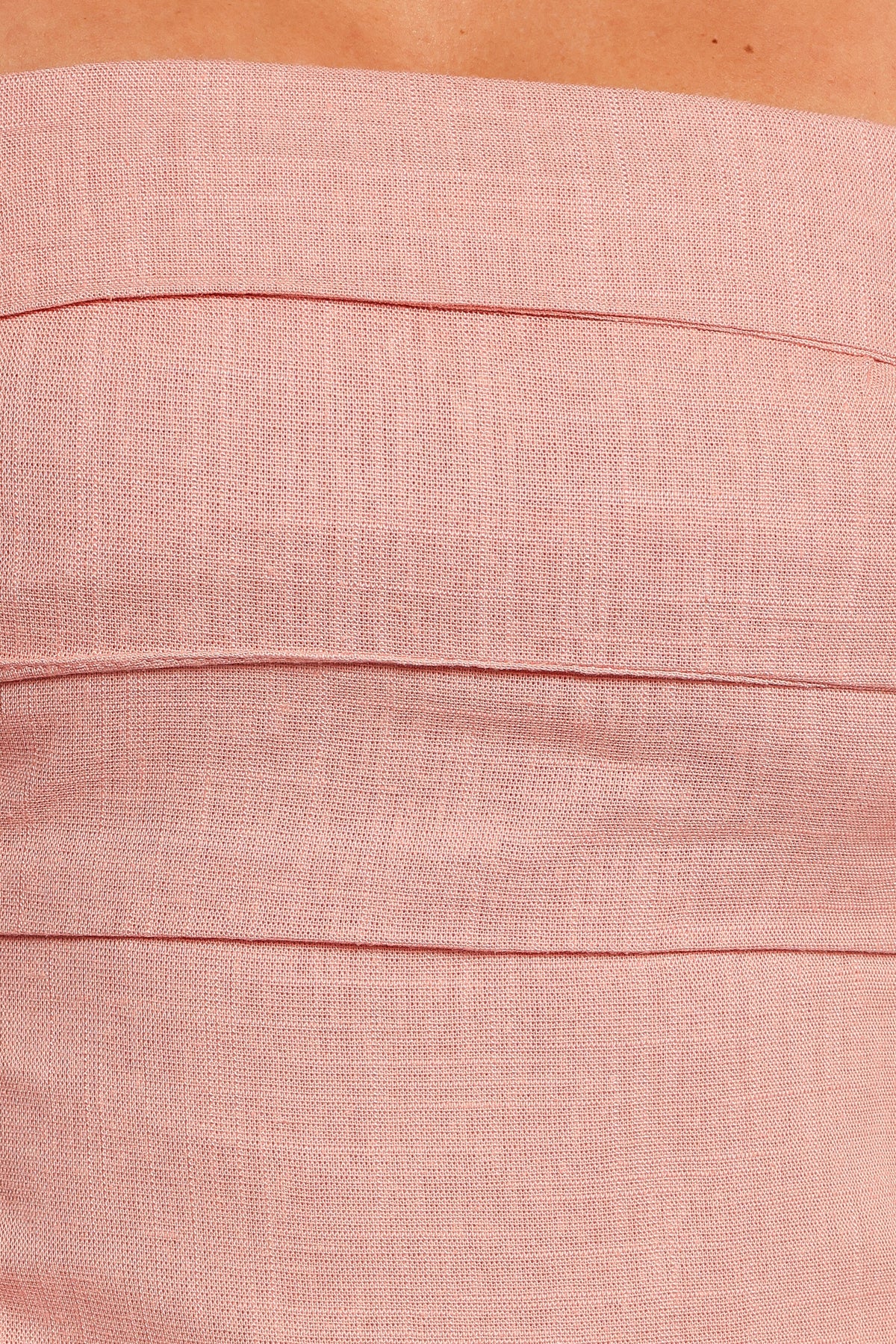 Patterson Tie Shoulder Midi Dress - Blush