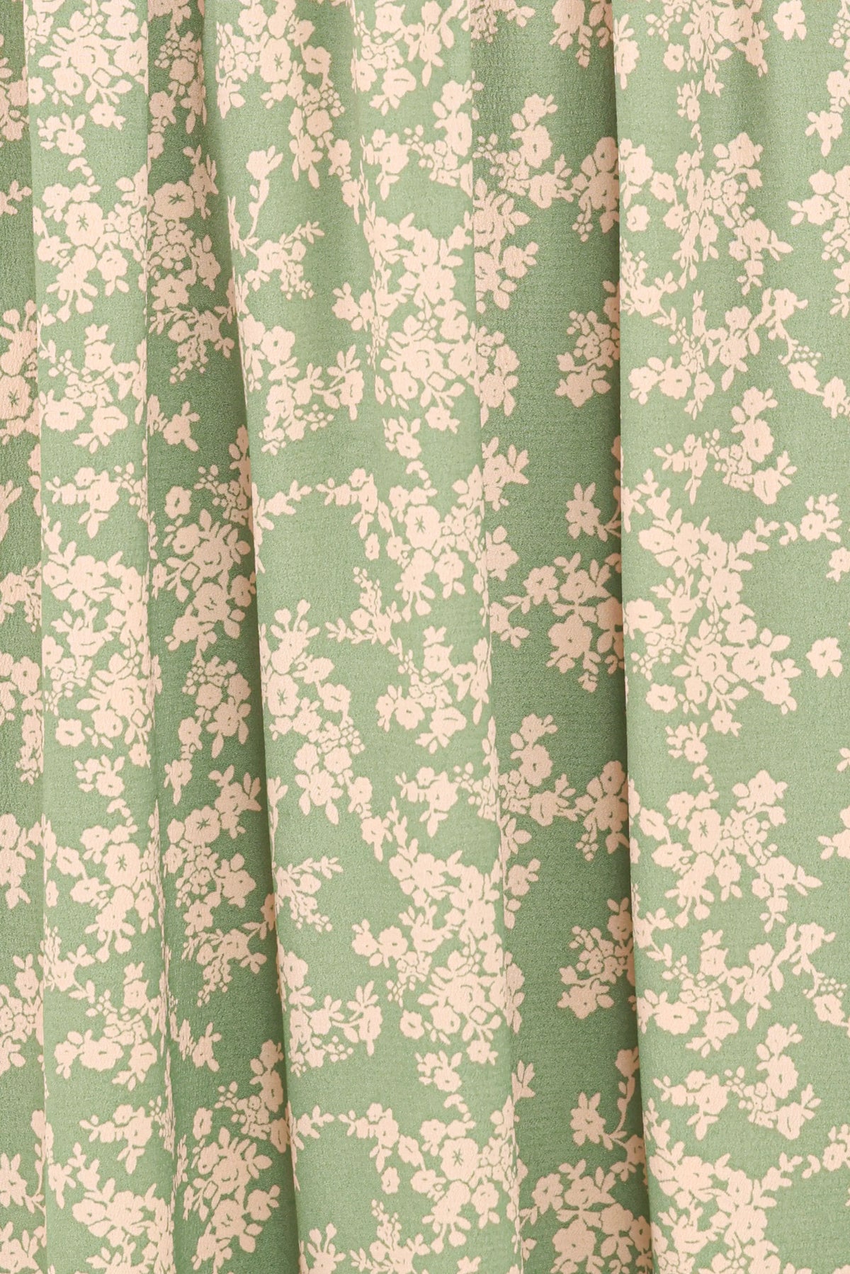 Ashara Long Sleeve Midi Dress - Green Floral