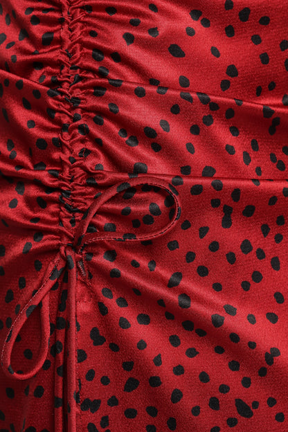 Enid Midi Dress - Red