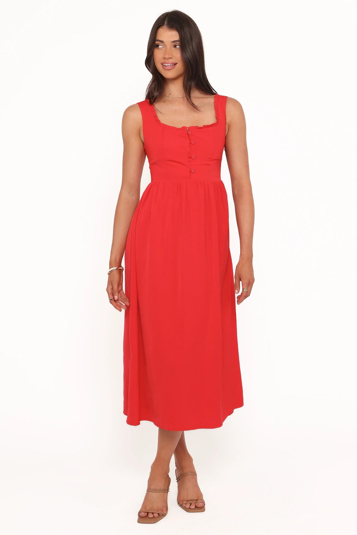 Melrose Midi Dress - Red