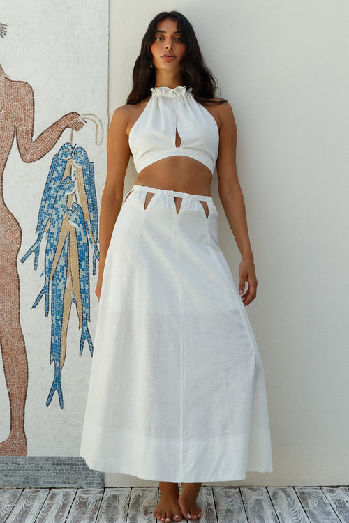 Santorini Sunrise Linen Set White