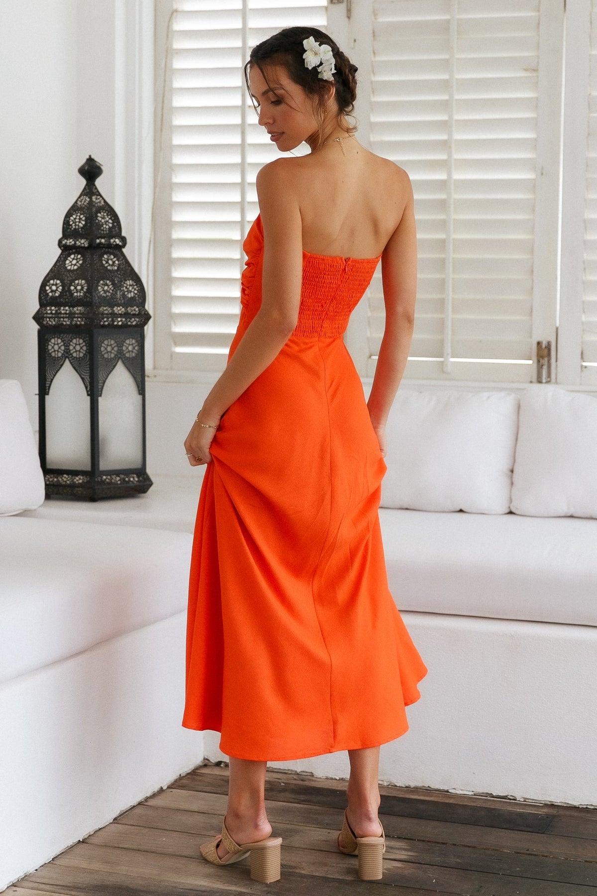 Glowing And Going Maxi Dress Orange