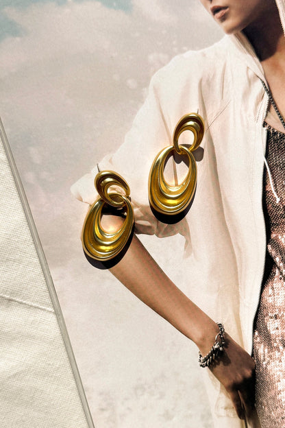 Solar Mirage Earrings - Gold
