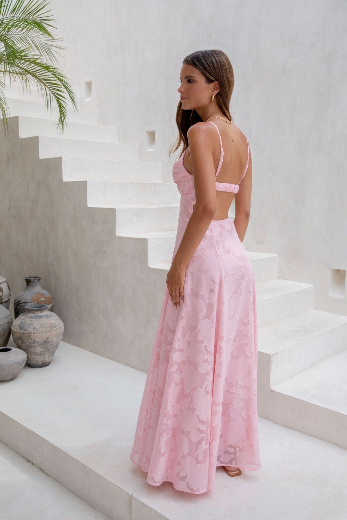 Lost In The Skies Maxi Dress Pink