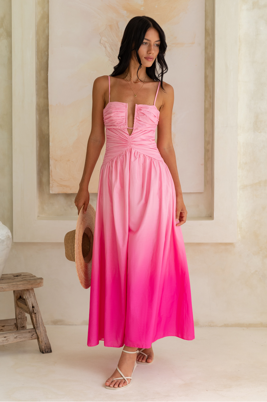 Caramel Latte Maxi Dress Pink