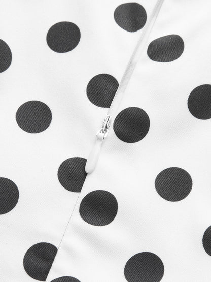 Polka Dot Sleeveless Midi Dress