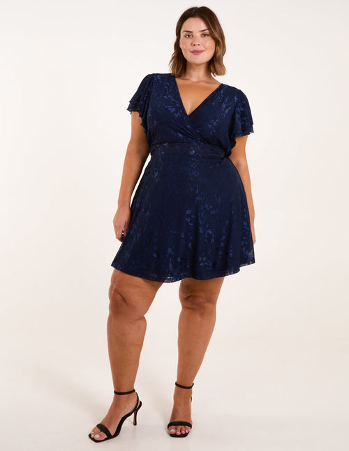 Curve Mesh Wrap Dress