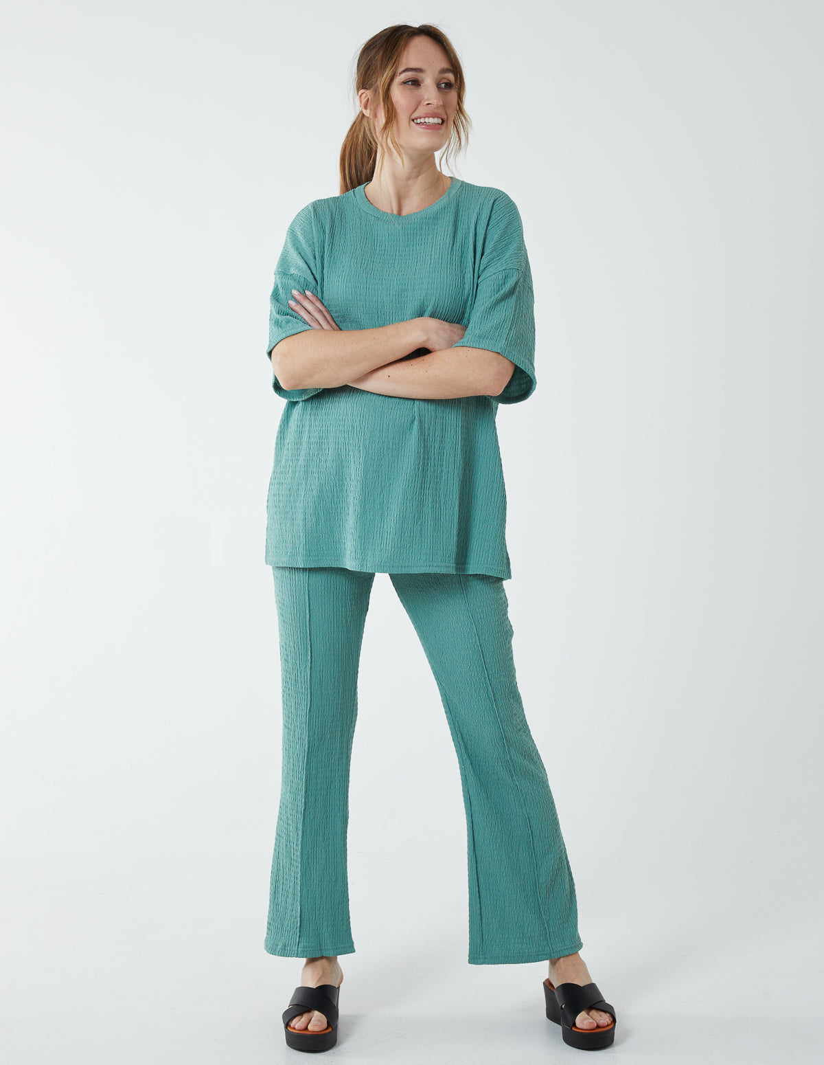 Waffle Trouser And T-Shirt (Set)